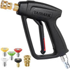 YAMATIC Short Pressure Washer Gun with Stainless Steel 3/8" QC 4000 PSI by YAMATIC