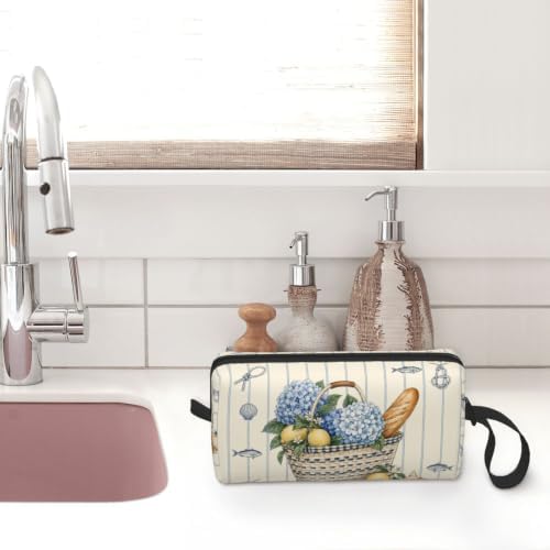 Coastal Small Makeup Bag, 600D Oxford Cosmetic Pouch for Women | Coastal Cosmetic Bag, Double-Sided Printed Toiletry Pouch with Foam Padding for Women, Travel, Gym, Weekend and Daily Use - Image 7