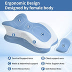 Intimacy Pillow & Sweet Spot Pillow for Couples – Ergonomic Memory Foam Cushion, Multi-Use Wedge Pillow for Daily, Breathable Removable Cover, High-Density Foam, Ideal for Bedroom (Blue) - Image 5