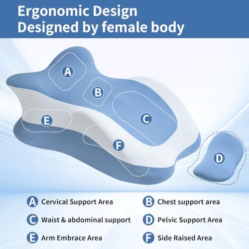 Intimacy Pillow & Sweet Spot Pillow for Couples – Ergonomic Memory Foam Cushion, Multi-Use Wedge Pillow for Daily, Breathable Removable Cover, High-Density Foam, Ideal for Bedroom (Blue) - Image 5