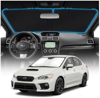 for Subaru WRX Sun Shade Windshield Cover - Custom Fit WRX Accessories 2015-2021 Sunshade Foldable UV Protection & Heat Shield Sun Visor Accessories by Unknown