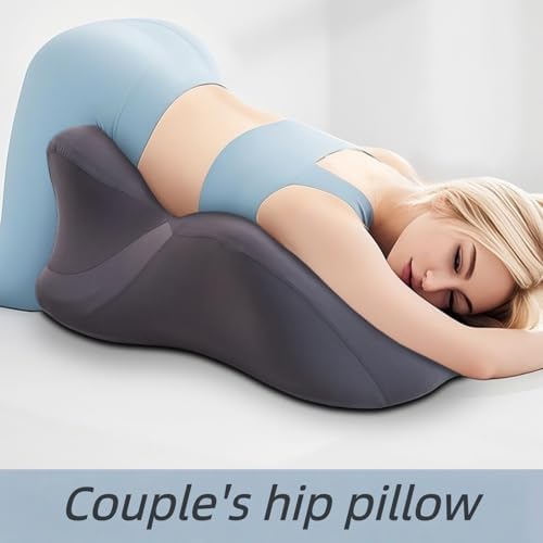 Waterproof Pillow-Memory Foam Hip-Lifting Positioning Wedge Ergonomic Couple Comfort pad, Pregnancy and Bed Reading Support, Machine Washable Coat. (Grey) - Image 2