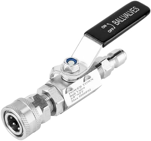 POWER TOWN Ball Valve Pressure Washer, 3/8 Inch Quick Connect 5000 PSI by POWERTOWN