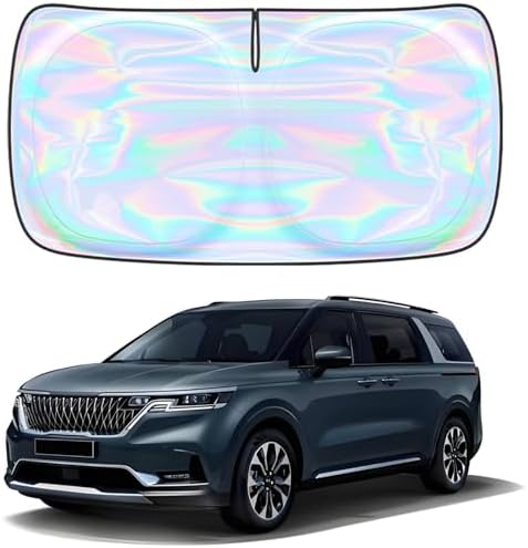 Windshield Sun Shade for Kia Carnival 2022-2026 - 4 Layers Sunshade Compatible with Kia Carnival Foldable Front Window Sunshade Sun Visor Protector Block UV Rays Keep Your Car Cooler Car Accessories by Unknown