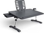 Limitless TotalDesk Portable Modern Workstation and Lap Desk with Adjustable Height & Tilt (Charcoal) - Image 4