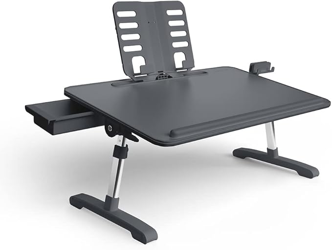 Limitless TotalDesk Portable Modern Workstation and Lap Desk with Adjustable Height & Tilt (Charcoal) - Image 4