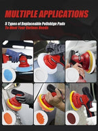 Cordless Car Polisher for Car Detailing Compatible, Red - Image 6