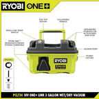 RYOBI ONEAND 18V Link Cordless 3 GAL. Wet/Dry Vacuum Tool ONLY PCL734B - Image 2
