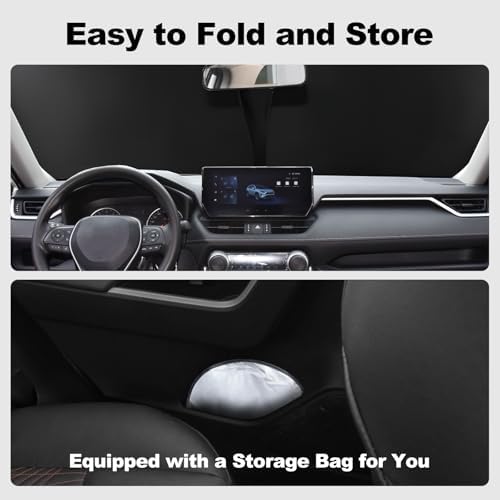 for 2019-2026 Toyota RAV4 - Premium Sunshade for Ultimate Heat & UV Protection, Foldable Front Windshield Sun Shade for SUV Crossover, TRD Off-Road, LE XLE XSE Hybrid Adventure Accessories - Image 6
