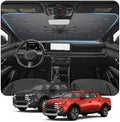for Car Windshield Sunshade Umbrella 2022-2026 Hyundai Santa Cruz Custom Fit Windshield Sun Protector Cover 6-Layer Heat-Resistant Fabric, Ultra-Strong Fiberglass Frame (for 2022-2026 Santa Cruz) by BSTW