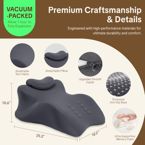 Memory Foam Wedge Pillow- Ergonomic Pillow for Couples - Image 4