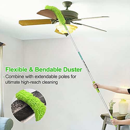Wontolf 62'' Car Wash Brush with Long Handle Chenille Microfiber Car Wash Mop Mitt Kit Car Detailing Brush Cleaning Kit Window Squeegee Car Duster Drying Towels Tire Brush for Cars RV Truck Boat - Image 5