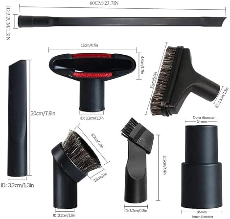 Alrens 8 Pcs Universal Vacuum Attachments Brushes for Shop Vac Accessories - Image 2