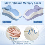 Intimacy Pillow & Sweet Spot Pillow for Couples – Ergonomic Memory Foam Cushion, Multi-Use Wedge Pillow for Daily, Breathable Removable Cover, High-Density Foam, Ideal for Bedroom (Blue) - Image 6