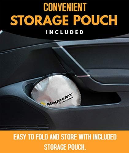 Magnelex Windshield Sun Shade - Reflective Fabric Blocks Sun and Keeps Your Vehicle Cool, Foldable Sun Shield for Car (Universal Fit) - Image 5