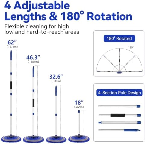 Ordenado 62" Car Wash Brush with Long Handle, 6Pcs Car Wash Kit Exterior - Image 3
