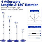 Ordenado 62" Car Wash Brush with Long Handle, 6Pcs Car Wash Kit Exterior - Image 3
