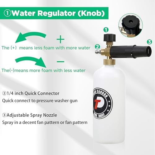 Tool Daily Short Pressure Washer Gun with Foam Cannon, Car Wash Soap 64 Oz - Image 6