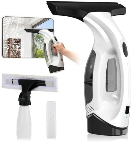 Window Vacuum Squeegee Cordless, 2000Pa Electric Window Cleaner Tool by ZRHI