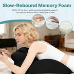 Ergonomic Memory Foam Wedge Pillowfor Back, Neck & Leg Support -Reading, TV, and Bed Rest Comfortcushion,Gray - Image 4