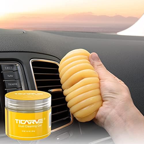 TICARVE Car Cleaning Gel Car Detailing Putty Car Cleaning Putty Gel Auto Detailing Tools Car Interior Cleaner Car Cleaning Kits Cleaning Slime Keyboard Cleaner Yellow by TICARVE