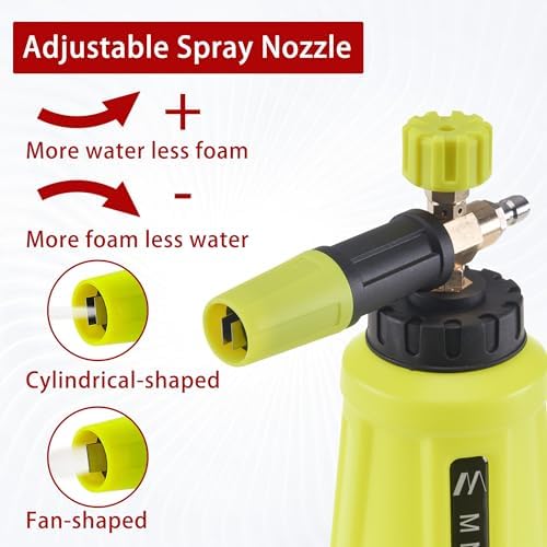 M MINGLE High Pressure Washer Gun Snow Foam Lance, 4000 PSI, 1 Liter - Image 3