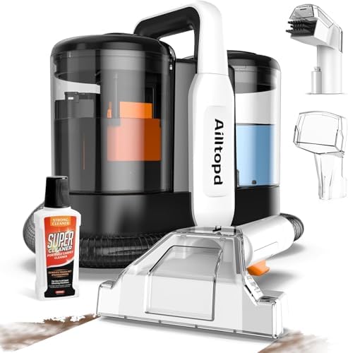 Portable Carpet & Upholstery Spot Cleaner Machine,15Kpa Deep Carpet Cleaner for Rug, Pet, Couch, Car, Stairs & Furniture, Handheld Couch Cleaner Machine with 2 Size BrushHead & Self-Cleaning System by Unknown