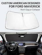 Proadsy Custom Fit Car Windshield Sun Shade for 2022-2026 Ford Maverick - Image 2