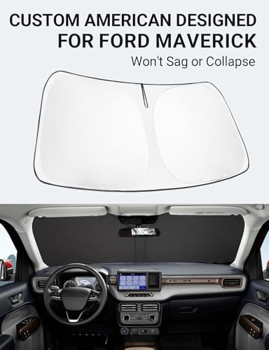 Proadsy Custom Fit Car Windshield Sun Shade for 2022-2026 Ford Maverick - Image 2