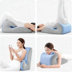 Premium Memory Foam Wedge Pillow for Couples & Pregnancysupport - Oversized Ergonomic Designwith Removable Washable Cover,Gray1 - Image 5