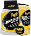Meguiar's Water Magnet Microfiber Drying Towel and X3002 Microfiber Wash Mitt Bundle by Meguiars