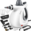 Phueut Pressurized Handheld Multi-Surface Natural Steam Cleaner with 12 pcs Accessories, Multi-Purpose Steamer for Home Use, Steamer for Cleaning Floor, Upholstery, Grout and Car (Grey) by Phueut