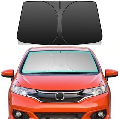 Windshield Sun Shade for Honda Fit 2015-2020 Double Layer 240T Reflective Car Sun Visor Foldable Front Window UV Rays and Sun Heat Blocker by Unknown