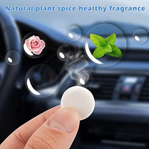 10 Pcs Car Air Fresheners Refills Solid Fragrance Replacement Pads Car Air Vent Clip Freshener Long Lasting Air Freshener for Car (Jasmine Flavor) - Image 2