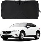 Windshield Sun Shade Compatible with 2024 2023 2022 2021 2020 2019 2018 Mazda CX5 CX-5, CX-3, CX-9,Front Window Sunshades 210T Reflective Polyester Sun Visor Cool Car Accessories by INSAUTO