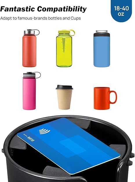 JoyTutus 2 Pack Cup Holder Tray for Car, Car Cup Holder Expander with 360°Rotation Tray, Large Cup Drink Holder Fit for Yeti/Hydro Flask, Detachable Food Tray Table, Road Trip Essentials - Image 6