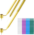 Tondiamo 100 Pack Touch up Paint Brushes 0.5mm Pen,Purple,Blue,Teal,White by Tondiamo