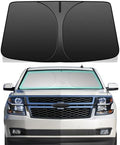 Windshield Sun Shade for Chevy Tahoe 2015-2020, 4-Layer 240T Foldable UV Block Car Accessory to Cool Interior by Unknown