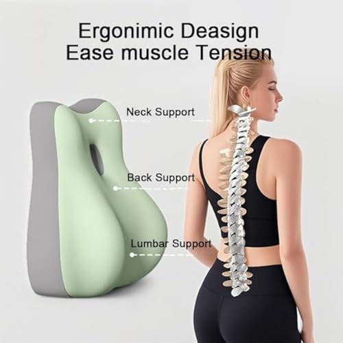 Couple Hip pad, Multifunctional Diagonal Pillow, Pregnant Women Furniture Pillow Support Pillowcase Read a Book on The Bed and sit at Home with a Memory Sponge. (Green) - Image 2