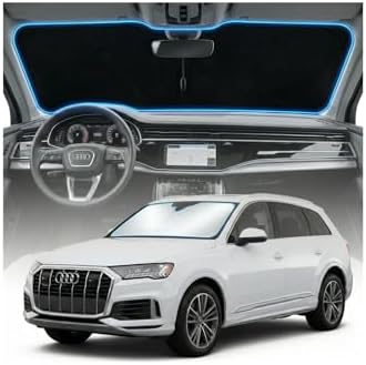for Audi Q7 Sun Shade Windshield Cover - Custom Fit Q7 Accessories 2016-2025 2026 Sunshade Foldable UV Protection & Heat Shield Sun Visor Accessories by Unknown