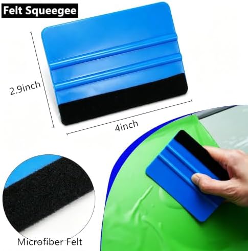 Umaki Window Tint Application Kit Vinyl Wrap Tools with Heat Gun, 4inch Squeegee, Car Film Knife & 10 Blades, Spray Bottle, Rubber Squeegee - Image 7