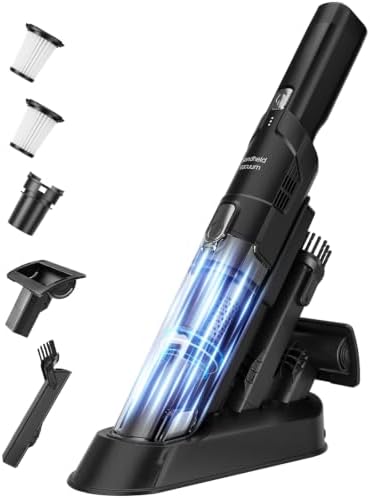 Handheld Vacuum Cordless with Brushless Motor, 22KPa Car Vacuum, Hand Vacuum Cordless Rechargeable with Charging Dock, Up to 30 Min Runtime for Home/Car/Pet by EDLOENS