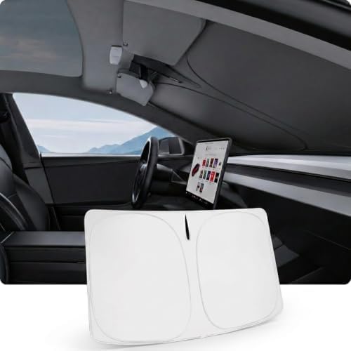 BASENOR Windshield Sunshade for 2017-2026 Tesla Model Y Model Y L Model 3 by BASENOR