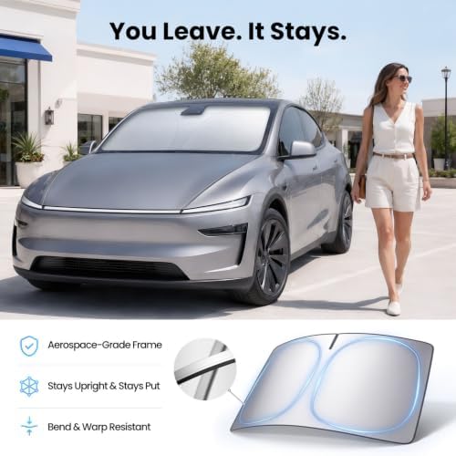 REEVAA Car Windshield Sun Shade for Tesla Model Y/YL (2026-2016) - Image 5