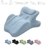 Couples Pillow, 27° Ergonomic Memory Foam Wedge Pillow – Multi-Position Back & Lumbar Support For Sleeping, Reading & Relaxing(Blue) by Unknown