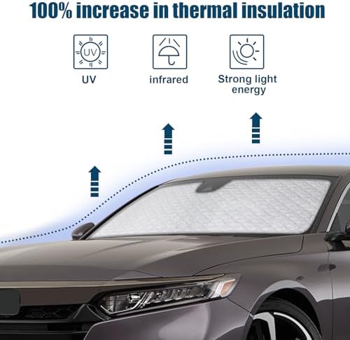 6 Layers Windshield Sun Shade for Honda Accord 2017-2022 - Image 3