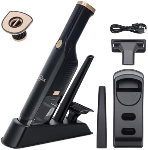 Handheld Vacuum Cordless,15KPA Vacuum with Storage Dock,Black by Unknown