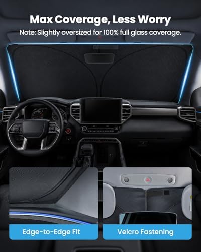 REEVAA Car Windshield Sun Shade for Toyota Tundra 2026 - Image 5