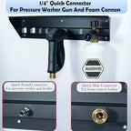 Pressure Washer Gun Holder with Shelf,Foam Cannon Holder for Pressure Washer Wand,Pressure Washers Nozzle Tips,Soap Bottle Holder, pressure washer parts & accessories & attachments Storage Rack - Image 5