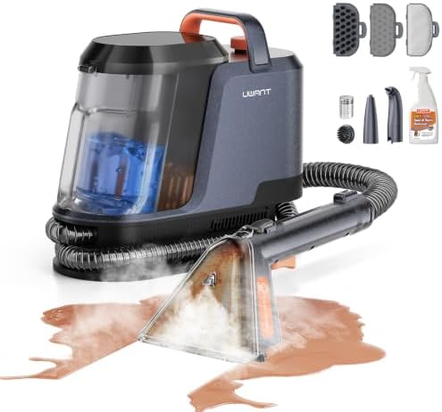 Uwant Carpet Cleaner Machine with Steam&Hot&Cold Water Models 18Kpa Powerful Suction Upholstery Cleaner Machine with Pet Pro Cleaner for Pets, Carpet Steam Cleaner Set of 1 by UWANT